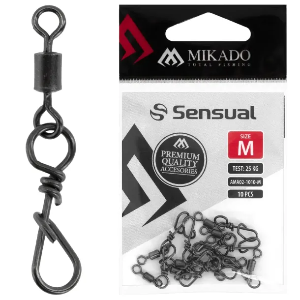 Mikado Roller With Snap Swivels Black