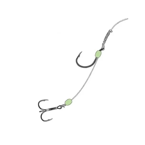 Owner Boa Adjustable Treple Trap Rig With Glow