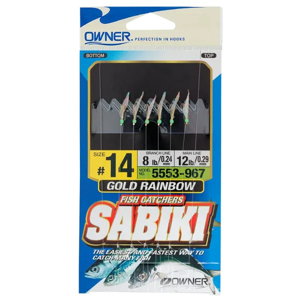 Owner Fish Catchers Sabiki Gold Rainbow Skin