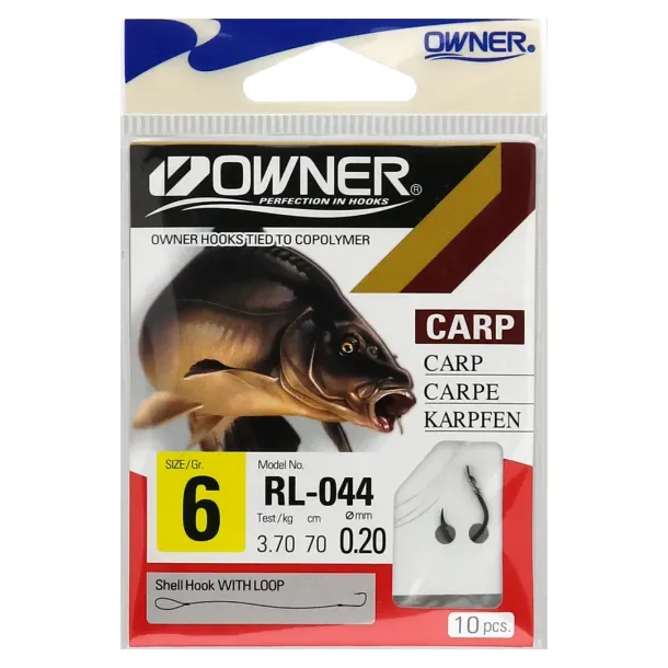 Owner Hook To Nylon Carp RL-044