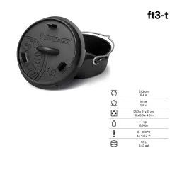 Petromax Dutch Ovens with plane bottom surface