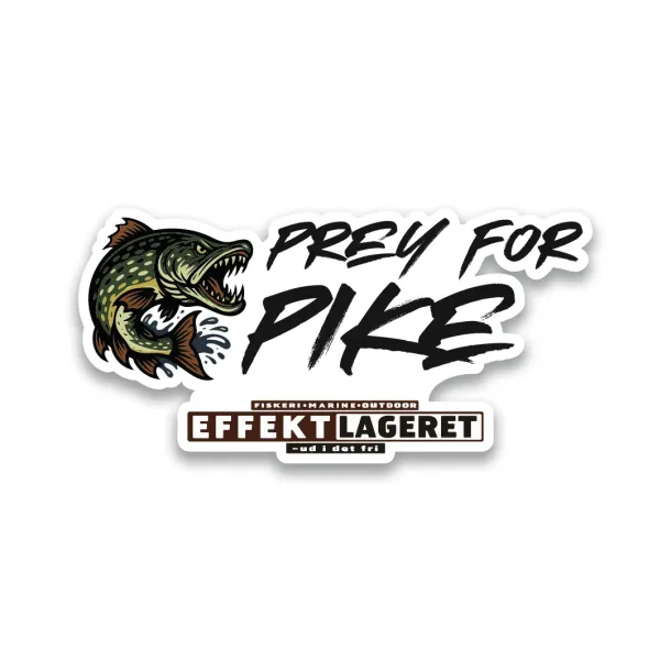 Effektlageret Prey For Pike Klistermrke 10x5cm