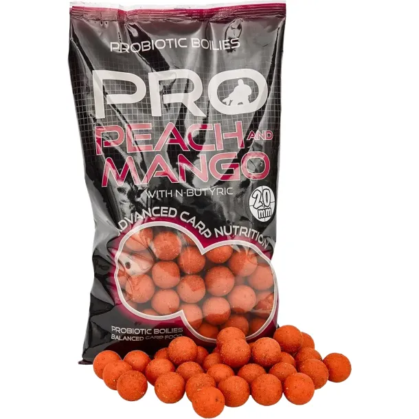 Starbait Pro-Biotic Boilies Peach &amp; Mango 20mm Peach &amp; Mango 20mm