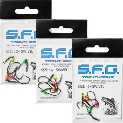 SFG Trout Hooks Tungsten Med Swivel