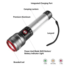 SwissTech Vielsseitig 1200lm Genopladelig Multilygte