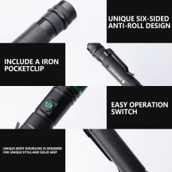 SwissTech Herma 200lm Genopladelig Lommelygte