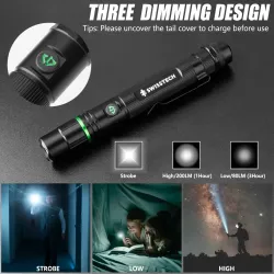 SwissTech Herma 200lm Genopladelig Lommelygte