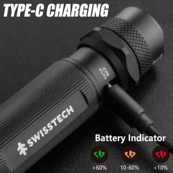 SwissTech Franziska 500lm Genopladelig Lommelygte