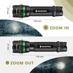 SwissTech Franziska 500lm Genopladelig Lommelygte