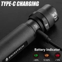 SwissTech Magdalena 1000lm Genopladelig Lommelygte