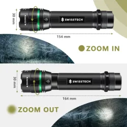 SwissTech Noemi 2000lm Genopladelig Lommelygte