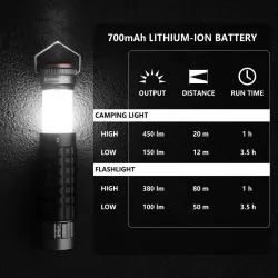 SwissTech Universell 450lm Genopladelig Multilygte