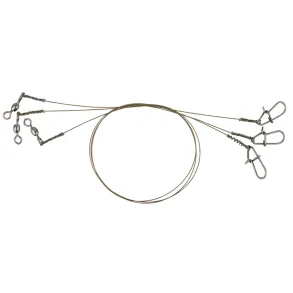 Savage Gear Raw49 Uncoated Trace 20cm 0,27mm Swivel/Needle Snap (3stk.)