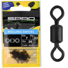 Spro Matte Black Rolling Swivel