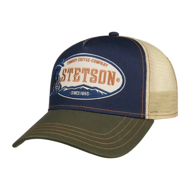 Stetson Trucker Cap Cowboy Coffee Olive/Navy