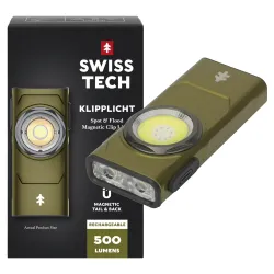Swisstech Klipplicht 500LM Magnetisk Lommelygte