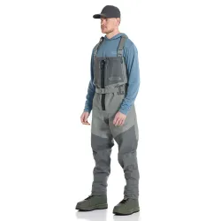 Vision Koski Grey Zip Stocking Foot Waders