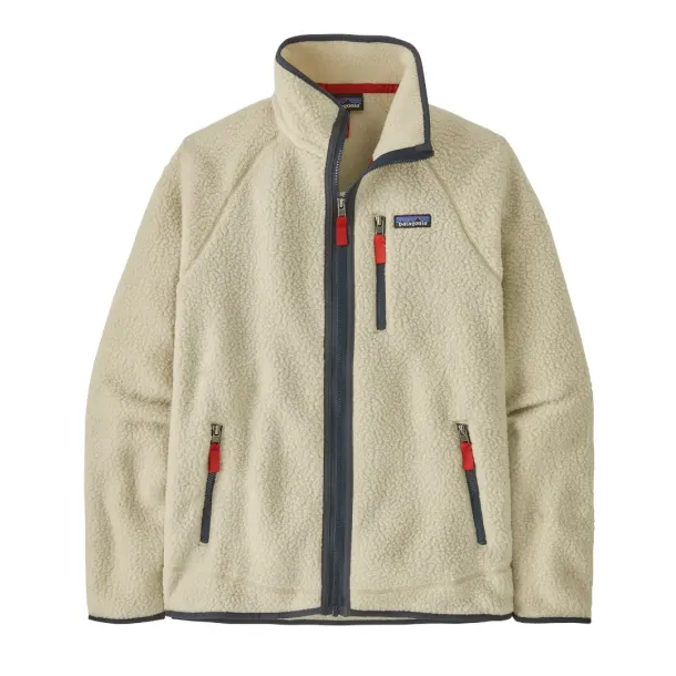 Patagonia Men's Retro Pile Fleece Jacket PNSM (Pelican w/Smolder Blue) XL PNSM (Pelican w/Smolder Blue) XL