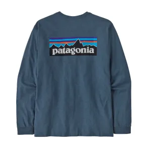 Patagonia Men's Long-Sleeved P-6 Logo Responsibili-Tee KUN STR. SMALL 