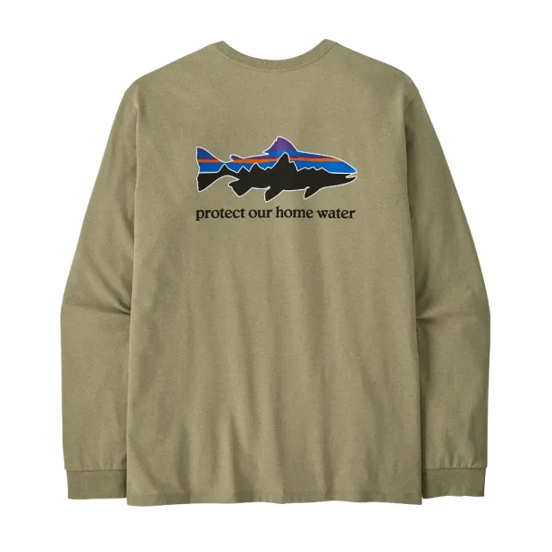 Patagonia M's L/S Home Water Trout Responsibili-Tee