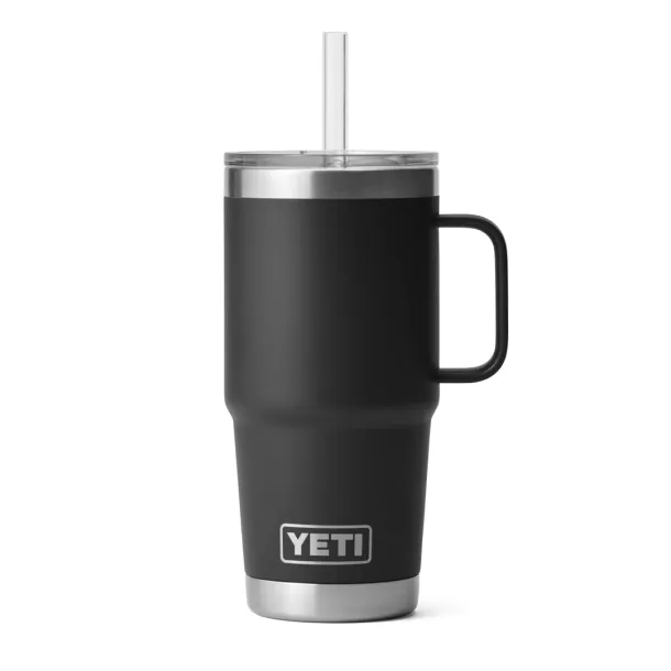 YETI Rambler 25 oz (710 ml) Straw Mug Black Black