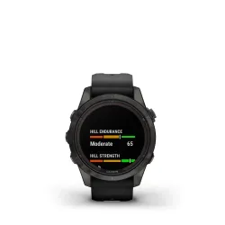 Garmin ur Fenix 7s Pro Sapphire solar Edition- Carbon Grey DLC Titanium med sort rem