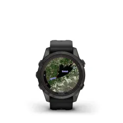 Garmin ur Fenix 7s Pro Sapphire solar Edition- Carbon Grey DLC Titanium med sort rem
