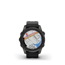 Garmin ur Fenix 7s Pro Sapphire solar Edition- Carbon Grey DLC Titanium med sort rem