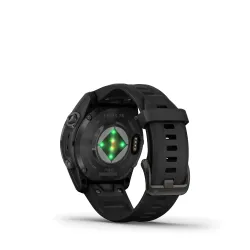 Garmin ur Fenix 7s Pro Sapphire solar Edition- Carbon Grey DLC Titanium med sort rem