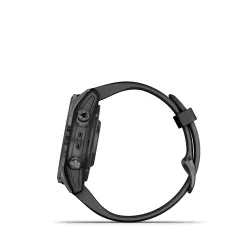 Garmin ur Fenix 7s Pro Sapphire solar Edition- Carbon Grey DLC Titanium med sort rem