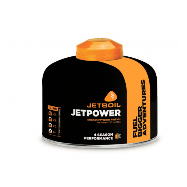 Jetboil Jetpower Fuel Gasdse med skruegevind 100 g