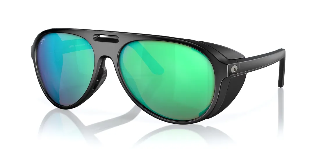 Costa Del Mar - Costa Del Grand Catalina Polaroid Solbriller Matte Black Glas Green Mirror - Fiskebriller