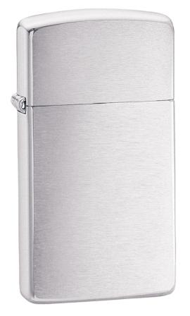 Zippo Lighter Slim Brushed Chrome