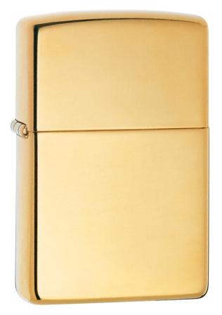 Zippo Lighter High Polish Brass - Ildstål, lightere, tændstikker, etc.