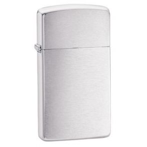 Zippo Lighter Slim Brushed Chrome