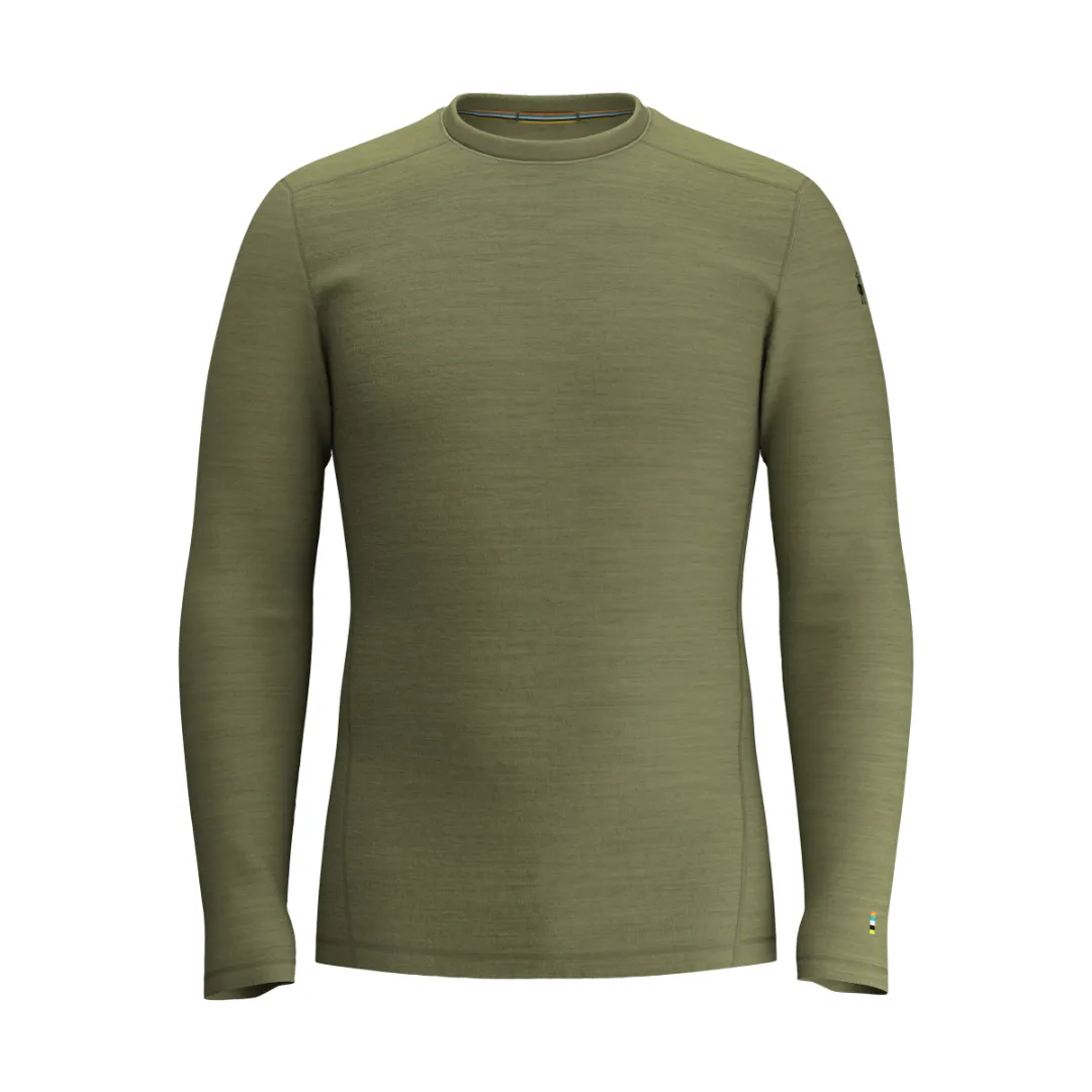 Smartwool Men's Classic Thermal Merino Base layer Crew kun str. S S Winter Moss Heather (mosgrøn) - Overdel