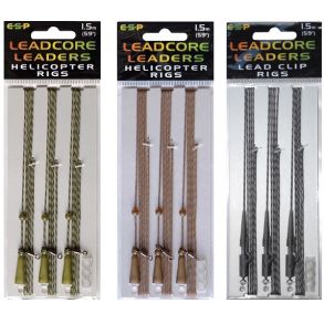 ESP Leadcore Leaders Lead Clip Rigs 1m (3stk)