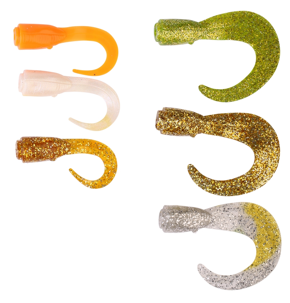 Savage Gear Provocation Tails 17cm combo packs 3stk. Orange/Silver/White (Short) - Gedde
