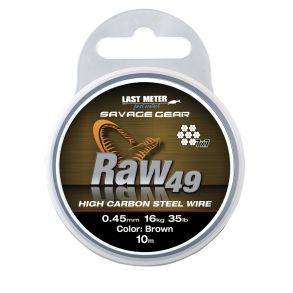 Savage Gear Raw49 Uncoated Wire Brown 10m