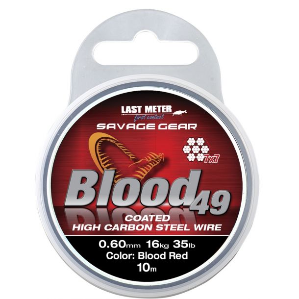 Savage Gear Blood49 Coated Wire Red 10m