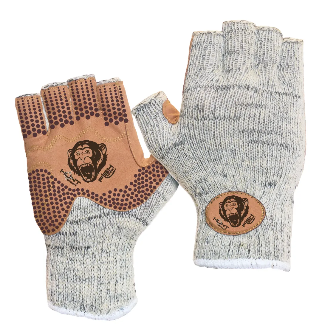 Fly-Dressing - Fish Monkey Wooly Handsker Tan Large/Xlarge - Fiskehandsker